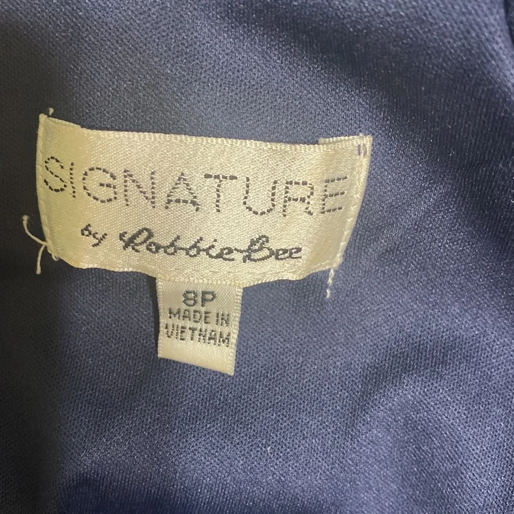 New open shoulders dress with turtleneck scarf size 8P, Signature by Robbie Bee